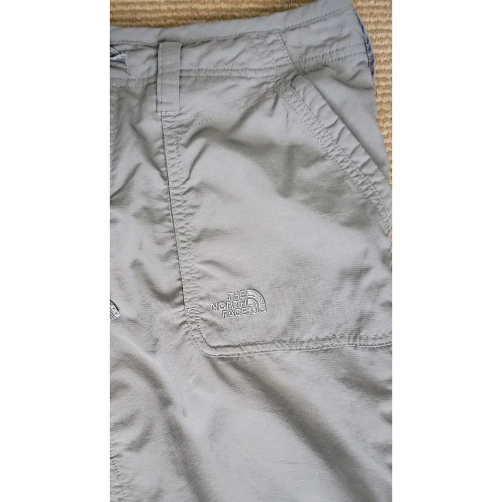The North Face Horizon Tempest Gray Nylon Hiking Pants Roll Tap Women's Size 10